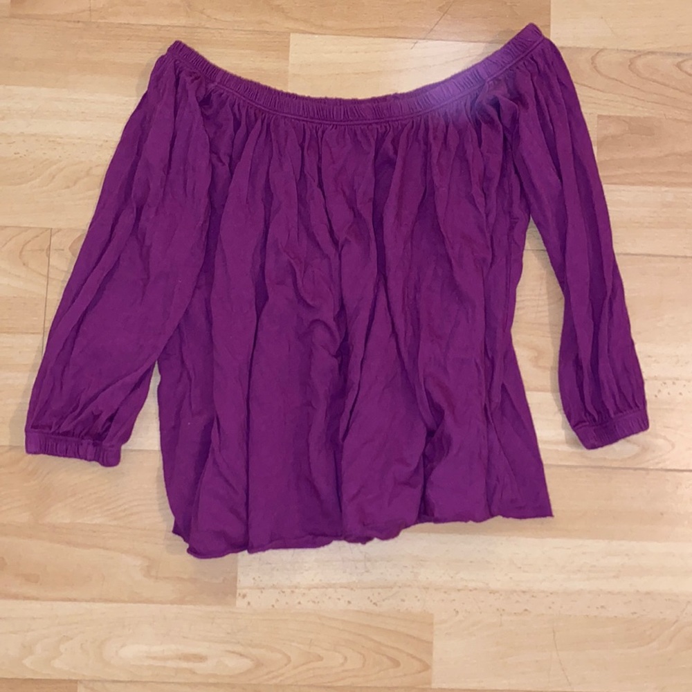Purple off the shoulder top